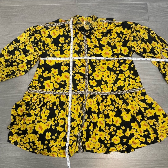 Free People NWT Love Letter Floral Tunic Boho Oversized Blouse Top Dress XS - Picture 16 of 16